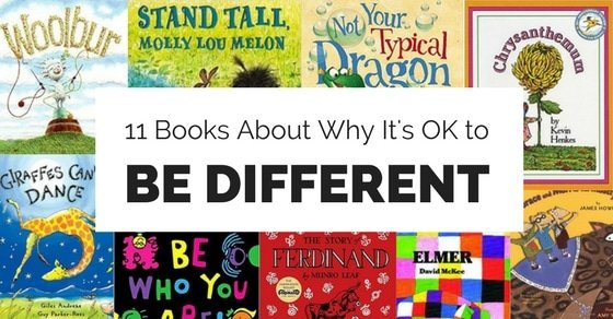 Our uniqueness is special and should be celebrated. Help kids understand why it's OK to be different with these eleven books. #childrensbooks #beingdifferent #noncomformity #kids #books #parenting
