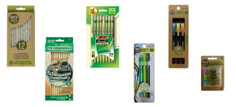 Eco-friendly pens and pencils