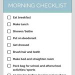 get ready for school morning checklist