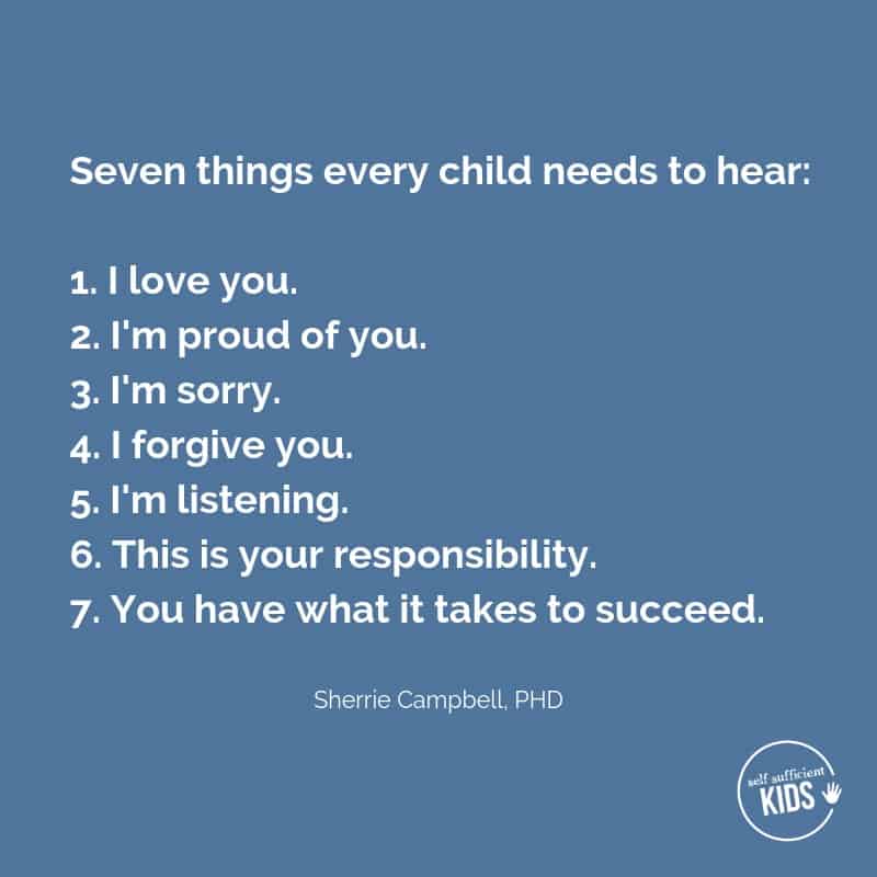 Quote: Seven things every child needs to hear