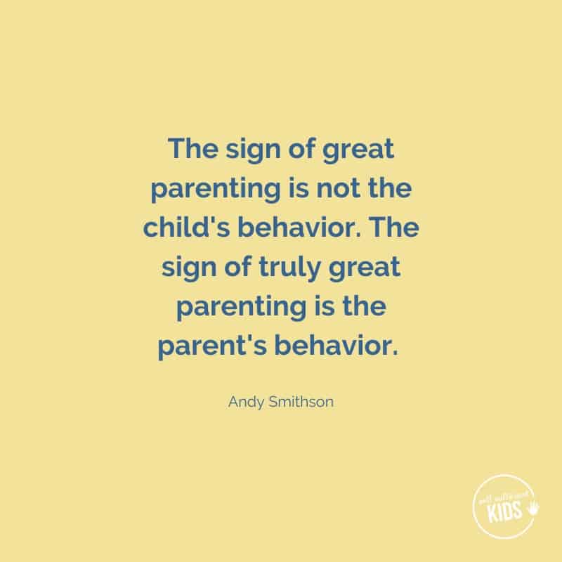 Quote: the sign of great parenting is not a great parent