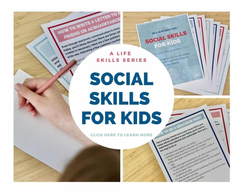 social skills for kids printable ebook